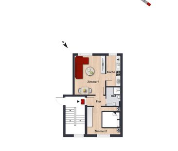 Niedliche 2-Zimmer-Wohnung in toller Lage// 2.OG rechts - Foto 1