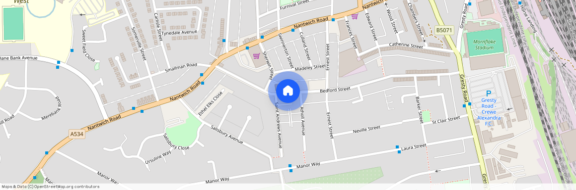 Bedford Street, Crewe, CW2 6LE, Crewe