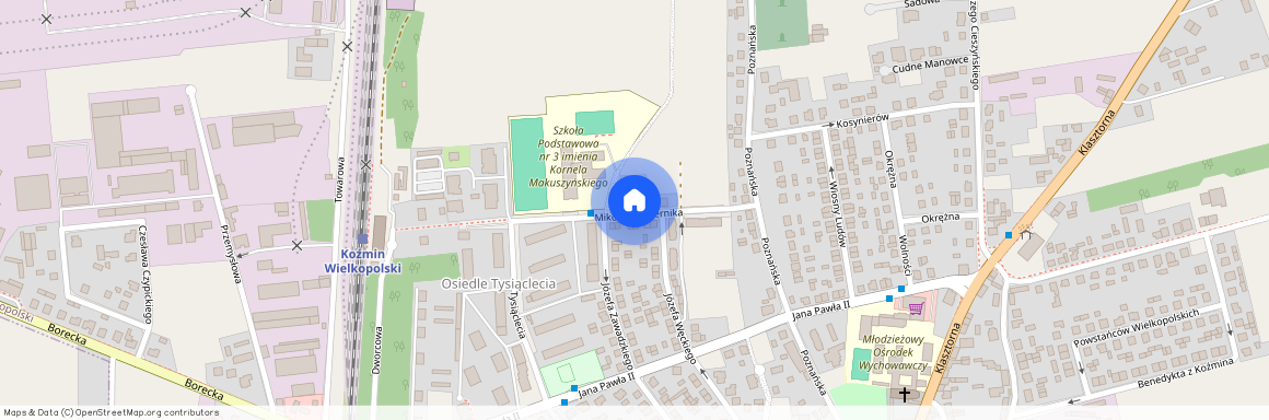 ul. Mikołaja Kopernika, Koźmin Wielkopolski, Koźmin Wielkopolski, krotoszyński, wielkopolskie