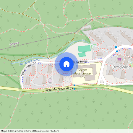 ul. Oskara Kolberga, Brodwino, Sopot, pomorskie