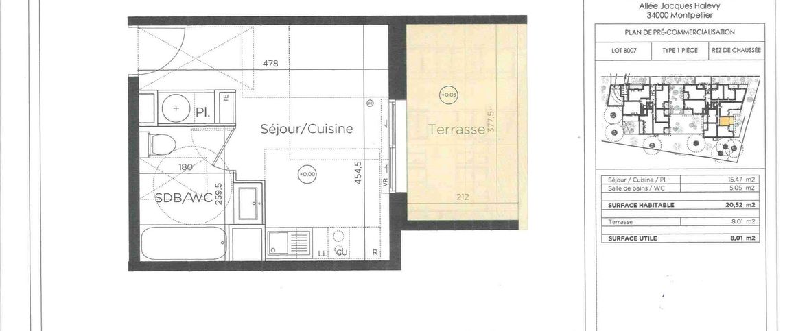 LES GRISETTES - T1 - 20.52 M² - Photo 1