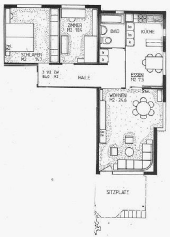 Helle 3.5 Zimmer-Wohnung mit Gartensitzplatz - Foto 3