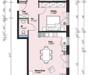 3 ZKB, Gäste-WC, Abstellraum, Balkon, in Dannstadt-Schauernheim - Foto 2