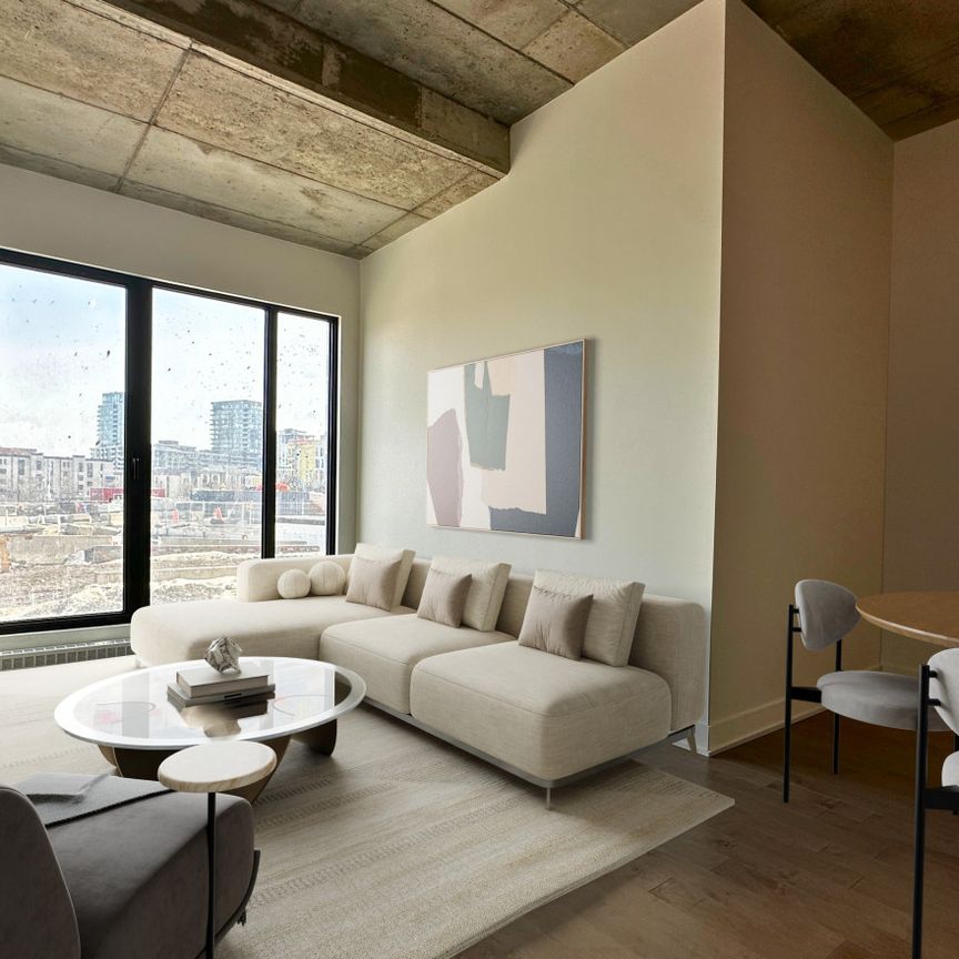 Condo moderne d'une chambre, récemment rénové, disponible à la location, semi-meublé! - Photo 1