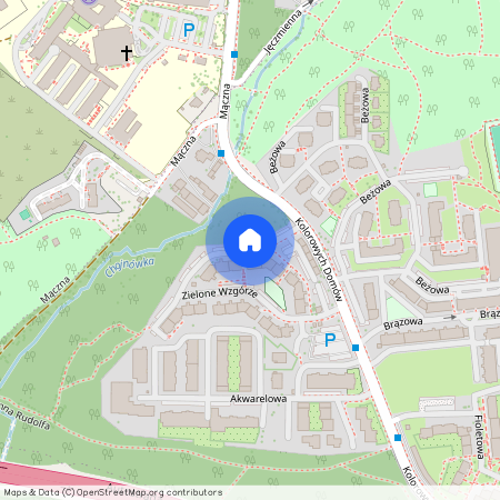 ul. Zielone Wzgórze, Bukowe-Klęskowo, Prawobrzeże, Szczecin, zachodniopomorskie