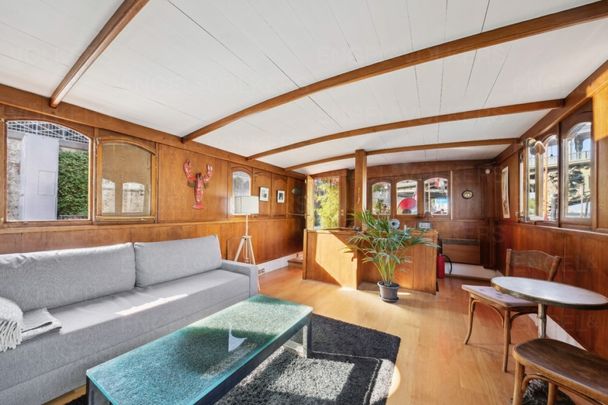 Élégante Péniche avec une vue unique de la Seine - Terrasse - Po - Photo 1