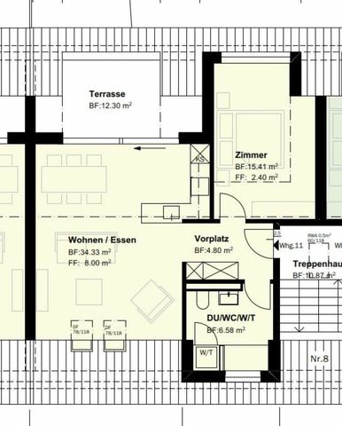 2.5 Zimmer, 63 m², 3. Stock - Photo 5