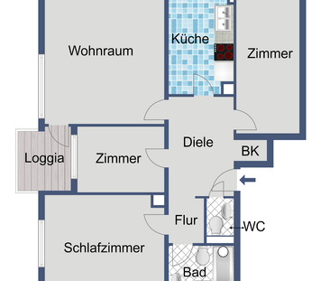 Familienwohnung mit Balkon im Erdgeschoss - Photo 1