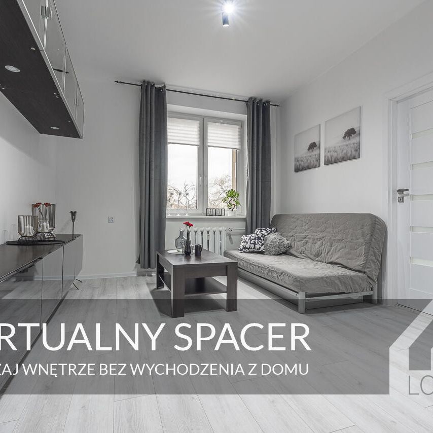 Przestronne i wyposażone dwupokojowe mieszkanie w centrum Jaworzna do wynajęcia | Spacer 3D - Photo 1