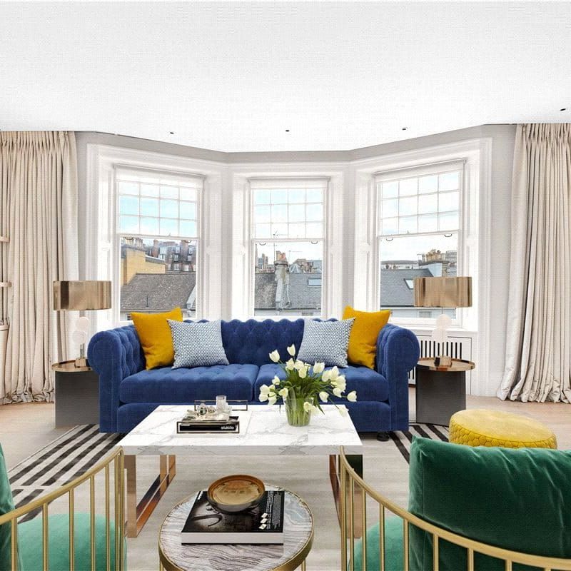 A magnificent top floor (third floor with lift) four bedroom, three bathroom flat presented in immaculate order with a modern kitchen and bath/shower rooms. Thanks to the unobstructed views and period features the principal reception rooms east-facing and offer plenty of nat - Photo 1