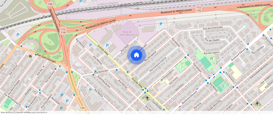 ** Rue Montcalm, Longueuil (Saint-Hubert) (, Montérégie, ), J4T2C4