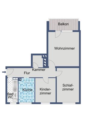 Gemütliche Balkonwohnung für Paare oder kleine Familien! - Foto 1