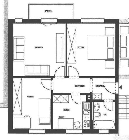 3 Zimmer, 65 m², EG - Foto 4