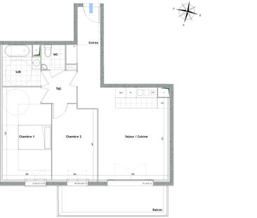 Location appartement 3 pièces, 65.35m², Chelles - Photo 5