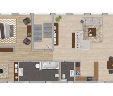 Exklusiver Erstbezug: Großzügige 3-Zimmer-Wohnung mit modernem Flai... - Photo 1