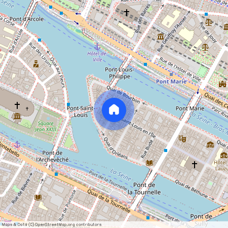 Rue Boutarel et Rue Saint Louis en l'Ile 75004 Paris (4e arrondissement)