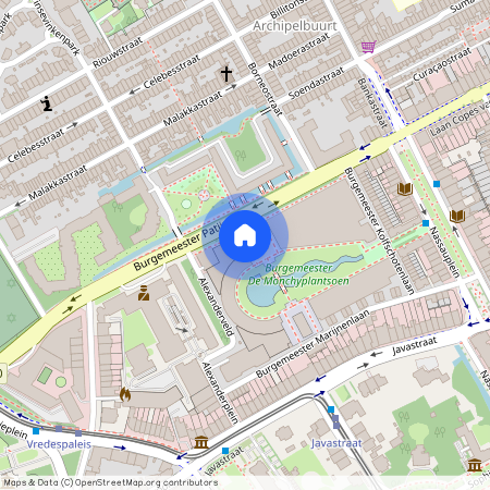 Archipelbuurt, 2585 DJ, Burgemeester De Monchyplein, Den Haag