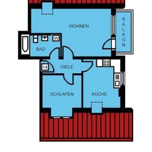 Charmante Dachgeschoss-WE mit Balkon in bester Lage - Photo 3