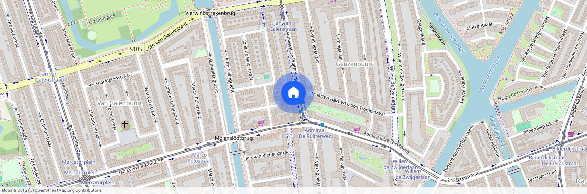 Admiraal De Ruijterweg 99-1, Pieter van der Doesbuurt, 1056EV, Amsterdam