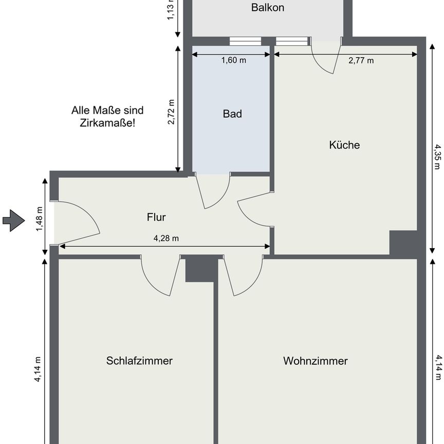 2-Raum-Wohnung im sanierten Altbau - Photo 2