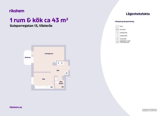 Gulsporregatan 13 E, Västerås - Foto 1