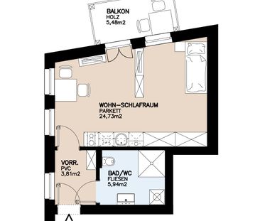 Geförderte Neubauwohnung mit Balkon in 1. Stock - Photo 1