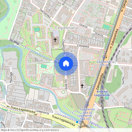 ul. Do Wilgi, Cegielniana, Łagiewniki-Borek Fałęcki, Kraków, małopolskie