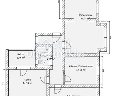 3,5-Raum-Altbauwohnung mit Balkon und Einbauküche zwischen Wilhelmp... - Foto 1
