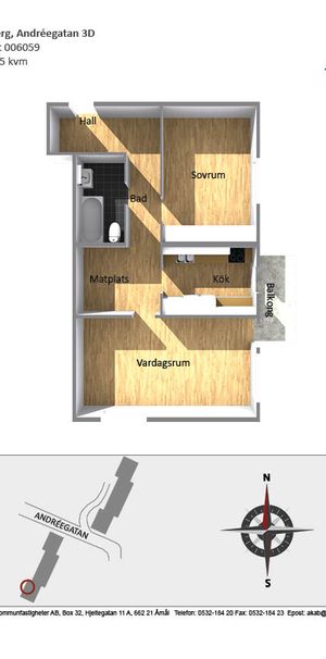 Andréegatan 3 D - Foto 1
