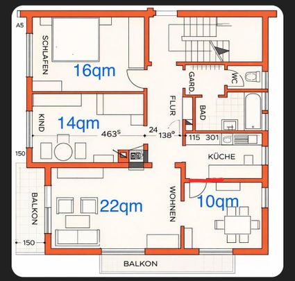 4-Zimmer-Wohnung in Asperg Nähe S-Bahn - Foto 1