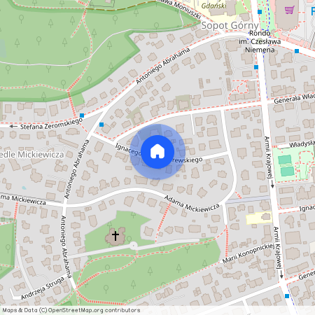 ul. Ignacego Paderewskiego, Osiedle Mickiewicza, Sopot, pomorskie