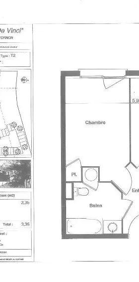 Appartement à louer 2 pièces 39.3m² - Photo 2