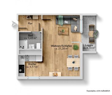 Top renovierte 1-Zimmer-Wohnung – mit ebenerdiger Dusche - Foto 3