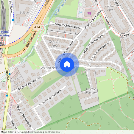 ul. Wzgórze Bernadowo, Mały Kack, Gdynia, pomorskie