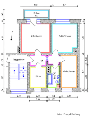 3-Raum-Wohnung mit Balkon - Foto 1