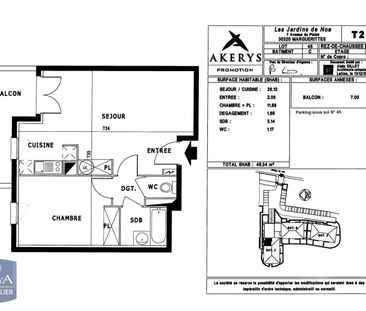 Location Appartement 2 pièces 46m² MARGUERITTES 30320 - Photo 2