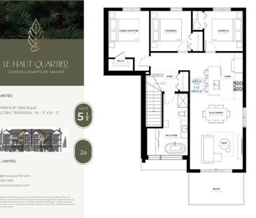 5 1/2 condo locatif neuf - Photo 3