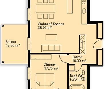 "Moderne 2.5 Zimmer-Wohnung nähe Einkaufsmöglichkeiten!" - Foto 1