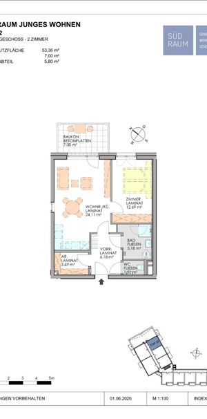 Attraktiv gelegene 2-Zimmerwohnung mit Balkon - Top 22 - Foto 2