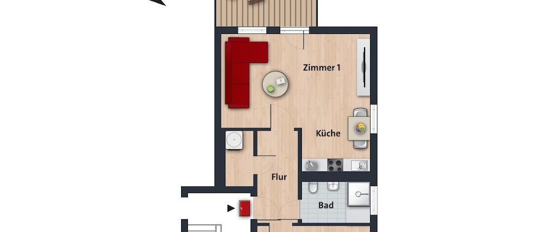Moderne 2-Zimmer-Wohnung in grüner Umgebung // 2.OG rechts - Photo 1