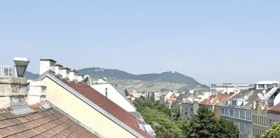 Terrassentraum mit Blick auf den Kahlenberg - 2-Zimmer-Mietwohnung in Top-Lage zwischen U1 Vorgartenstraße & U6 Handelskai - Foto 2