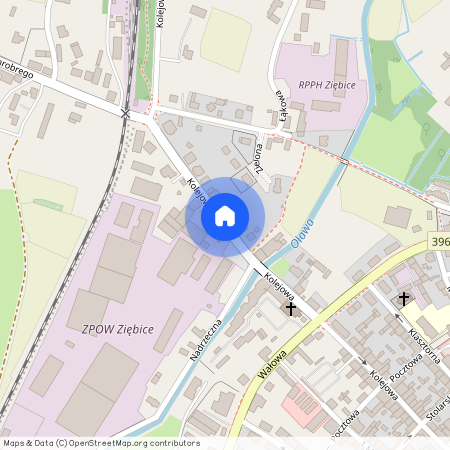 ul. Kolejowa, Ziębice, Ziębice, ząbkowicki, dolnośląskie