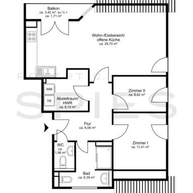 Barrierearme, helle 2,5-Zimmer-DG-Wohnung mit Balkon und Fahrstuhlanbindung - Photo 1