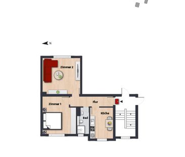 Singles aufgepasst! Attraktive 2-Zimmer-Wohnung in ruhiger Lage suc... - Photo 4