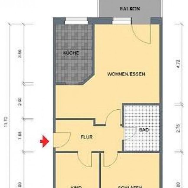 Wohnung, 3 Zimmer (69,44 m²) - Foto 1