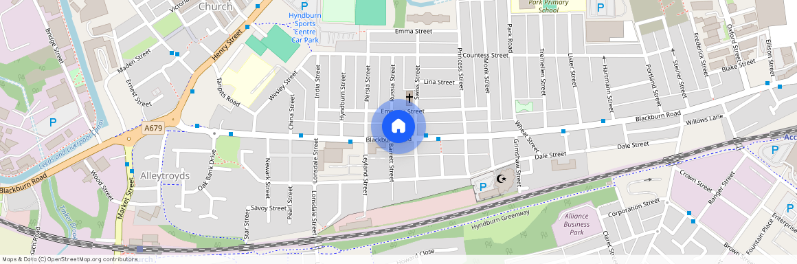 Flat above, 368 Blackburn Road