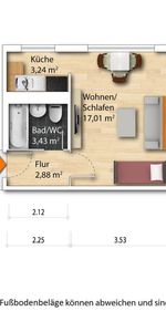 1-Zimmer Mietwohnung - Großzschachwitz - Foto 3