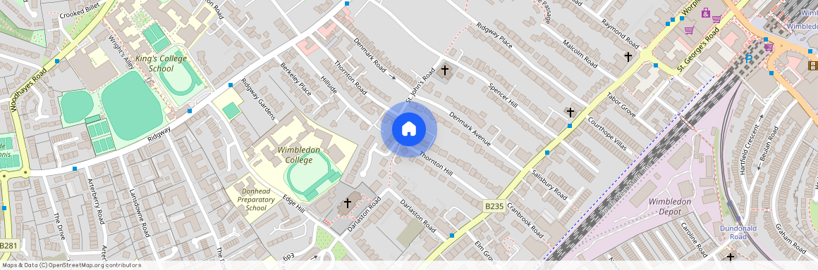 Thornton Hill, SW19: 1 bed 2 rec 1 bath unfurn