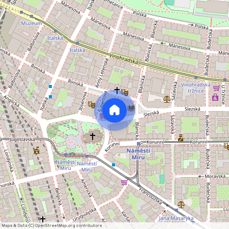 Slezská, Praha 3 - Vinohrady, okres Praha