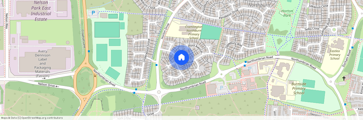 Ilford Avenue, Northburn Glade, Cramlington